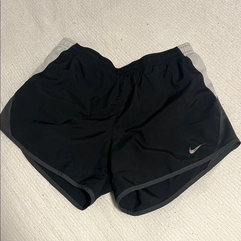 Nike Black and Gray Athletic Shorts Moisture-Wicking Design
